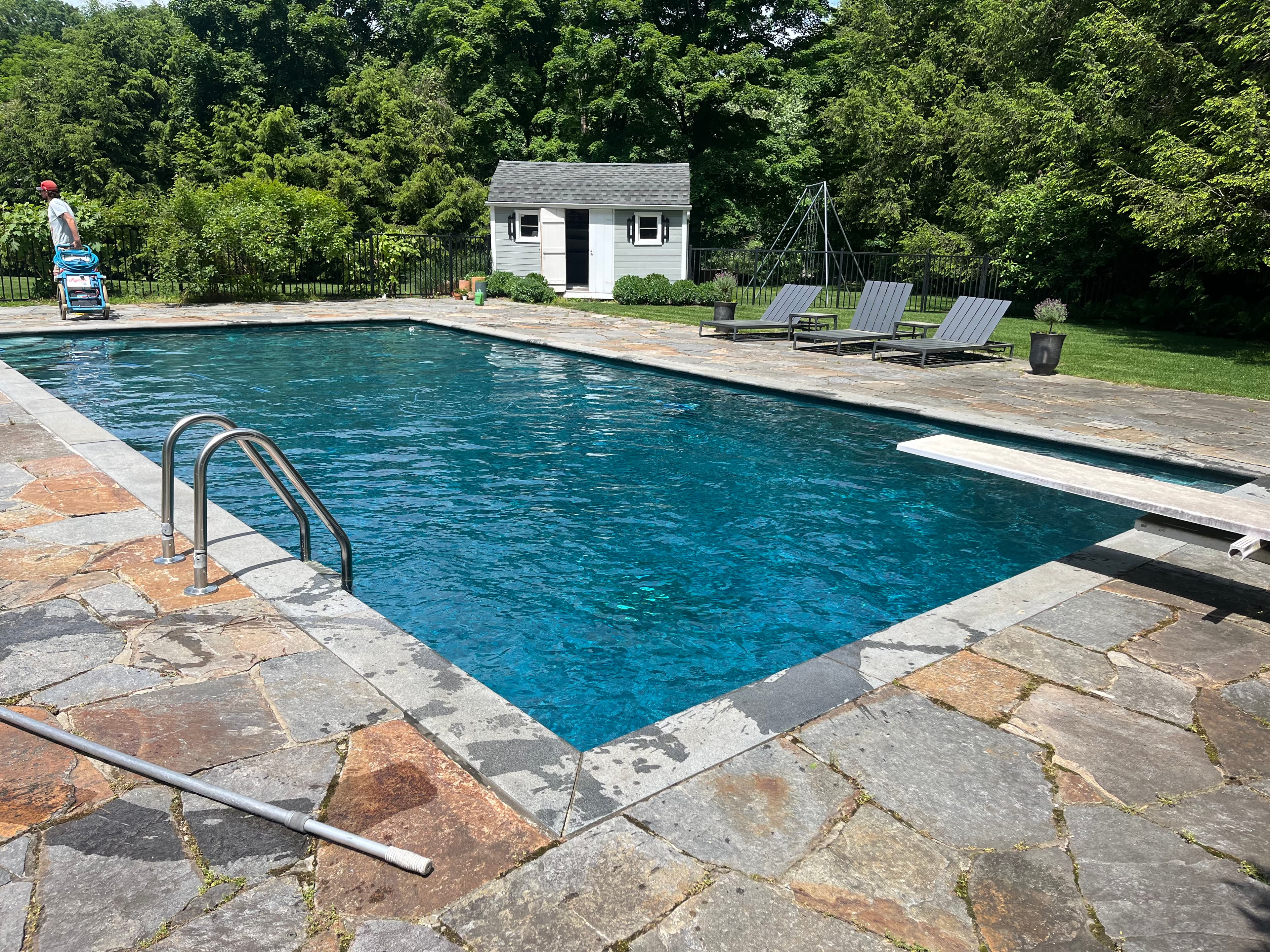 Beautiful residential pool in Fairfield County, Connecticut